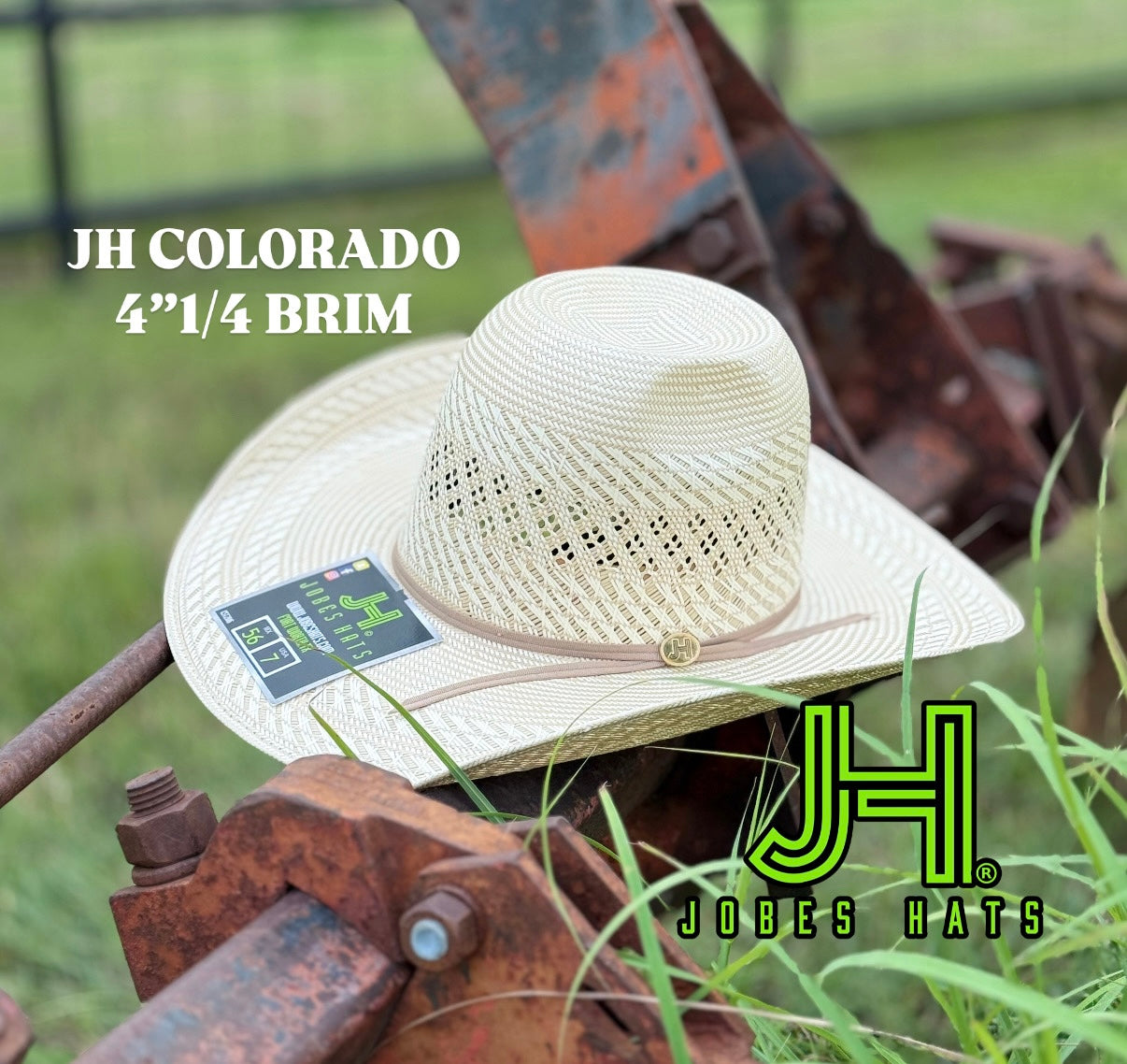 NEW 2025 JH Straw Hat “Colorado” 4”1/4 Brim - Jobes Hats, LLC