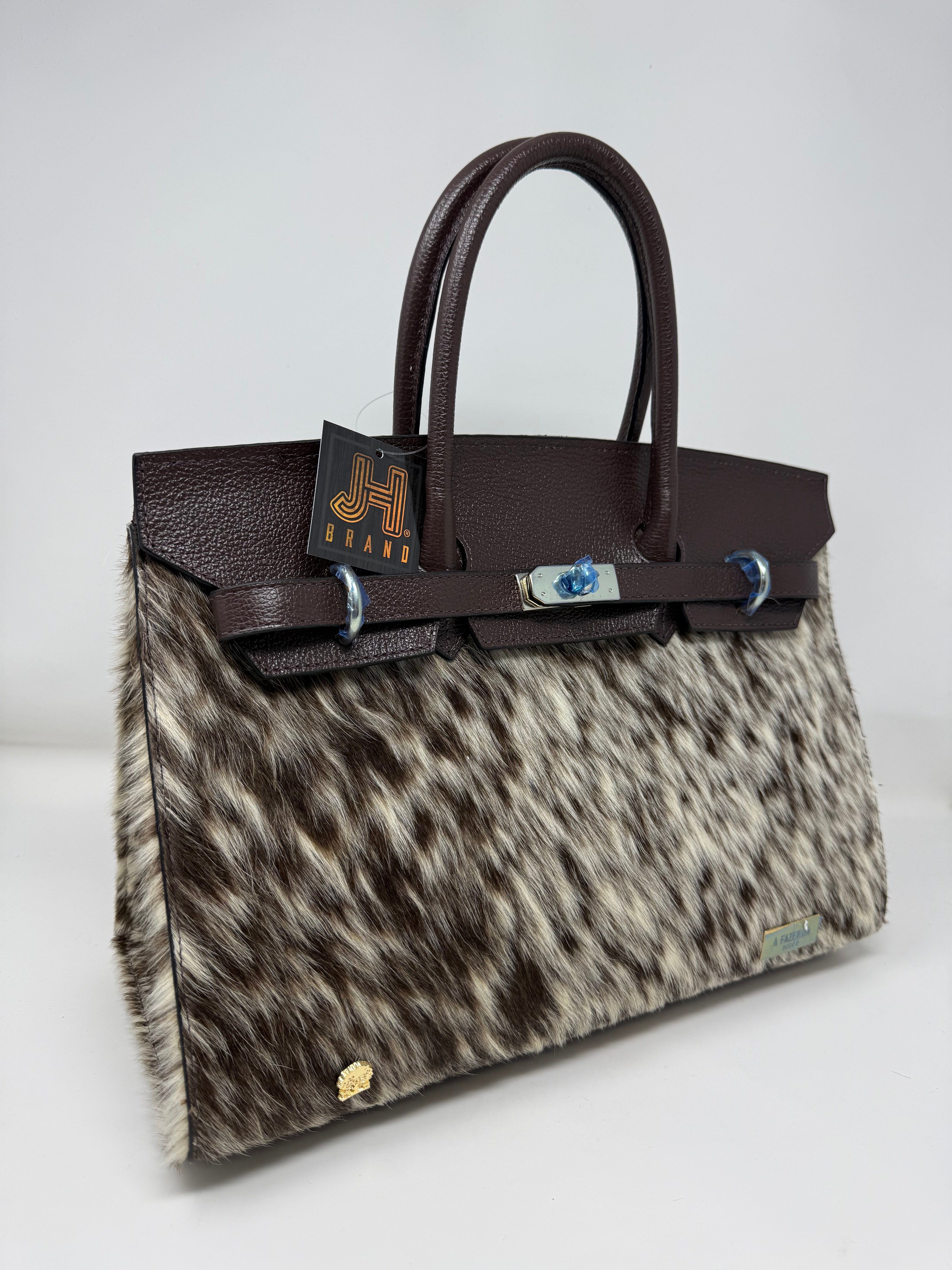 Hanna Genuine Cowhide Birkin Bag Purse #23