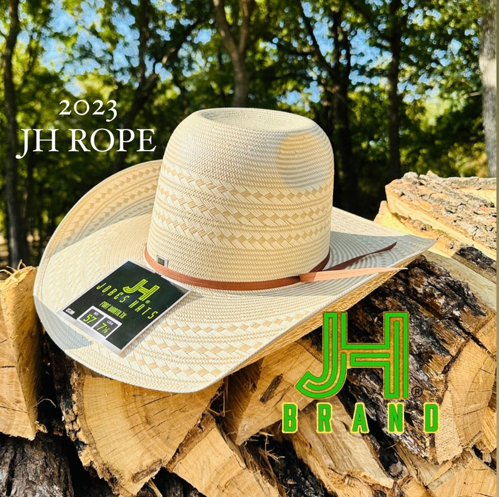 2023 Jobes Hats Straw Hat “ROPE” 4”1/4 Brim (Comes open and flat) - Jobes Hats