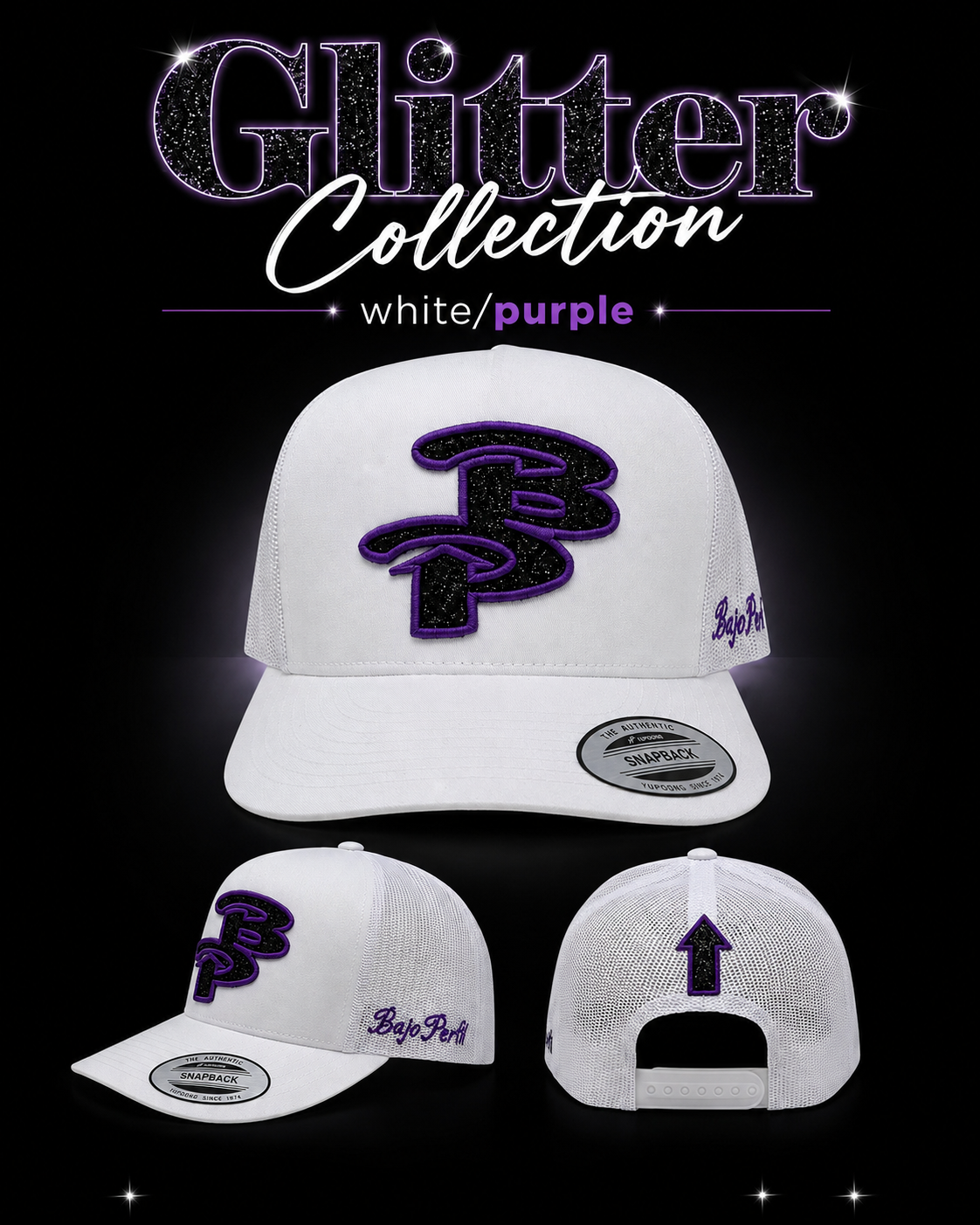 BP Glitter white/purple