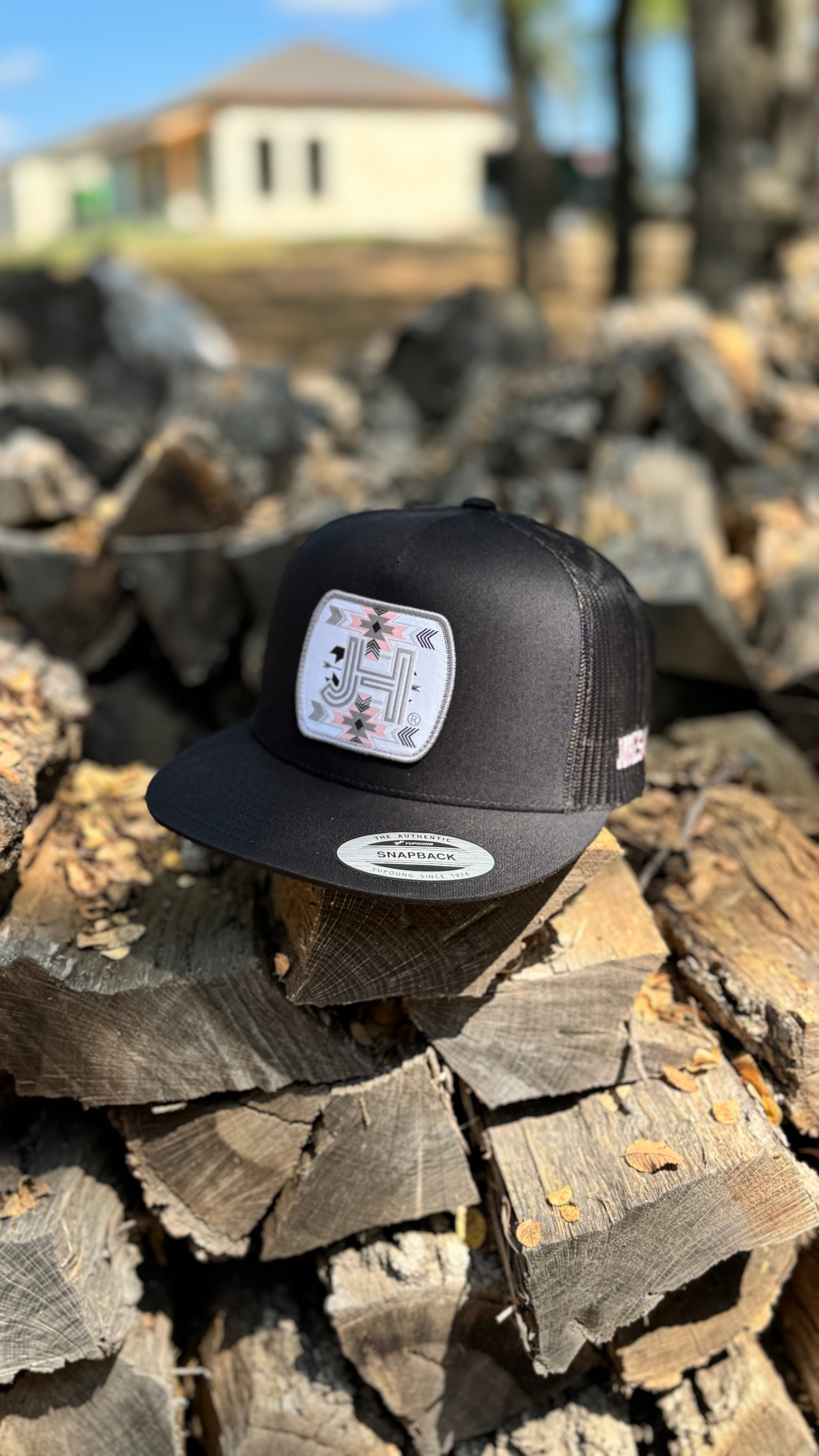 2023 Jobes Hats All Black Pink Arrow Patch - Jobes Hats, LLC