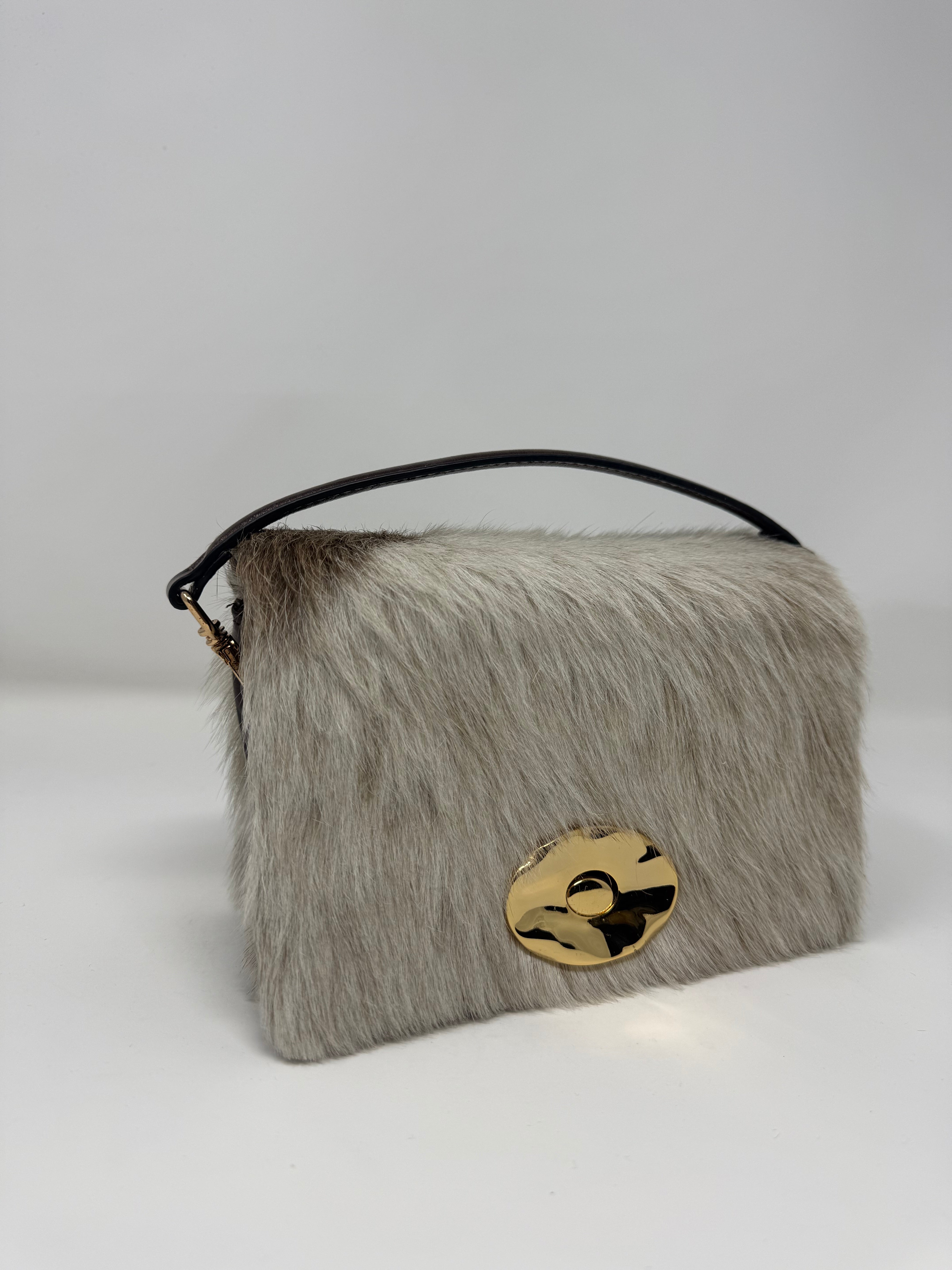 Mini Flap Genuine Cowhide Clutch Purse #4