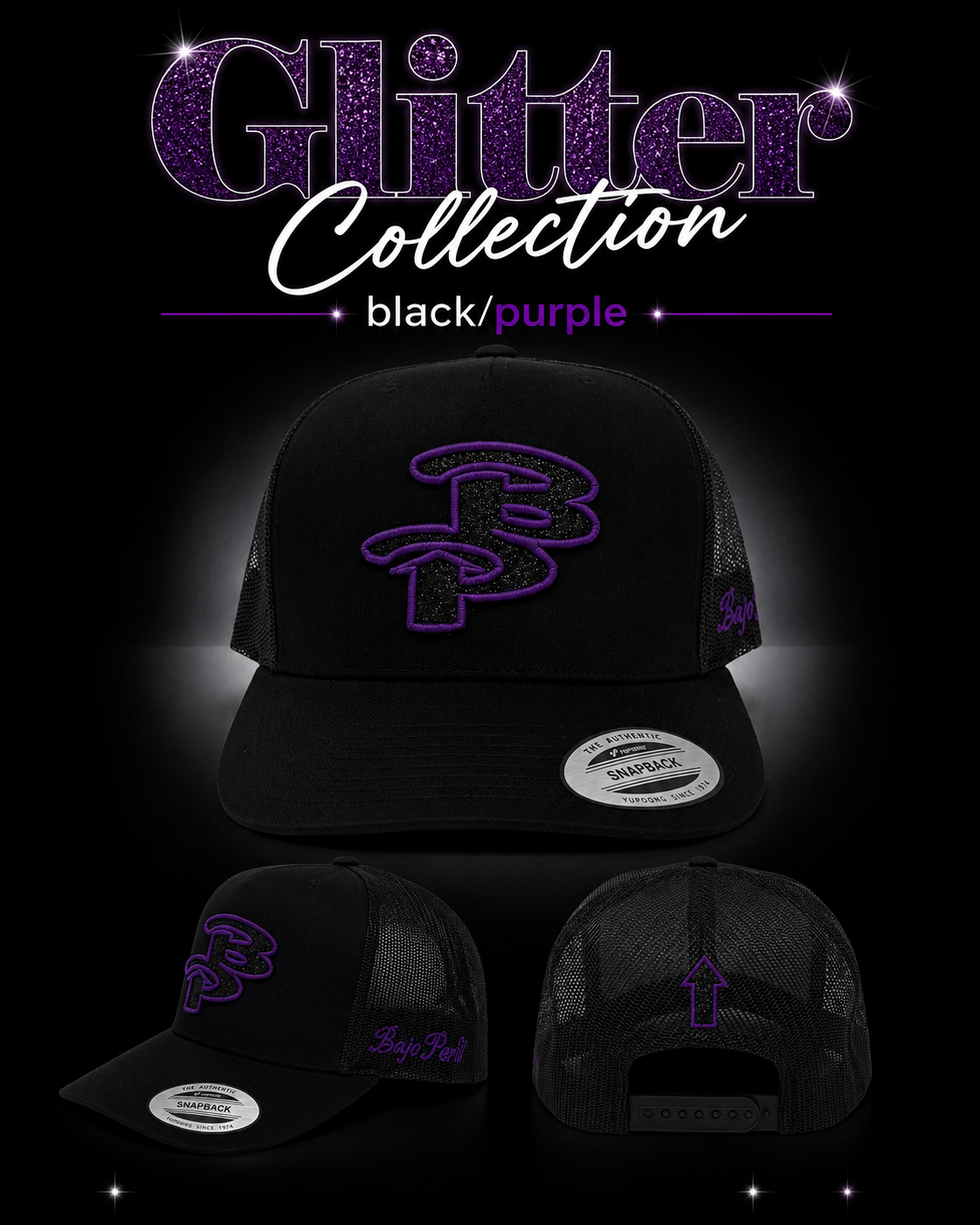 BP Glitter black/purple