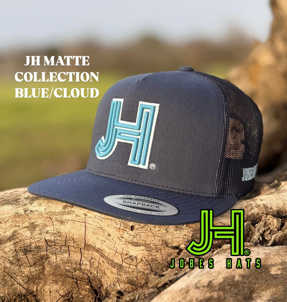 New 2025 JH Matte Collection All Navy Blue/Cloud - Jobes Hats, LLC