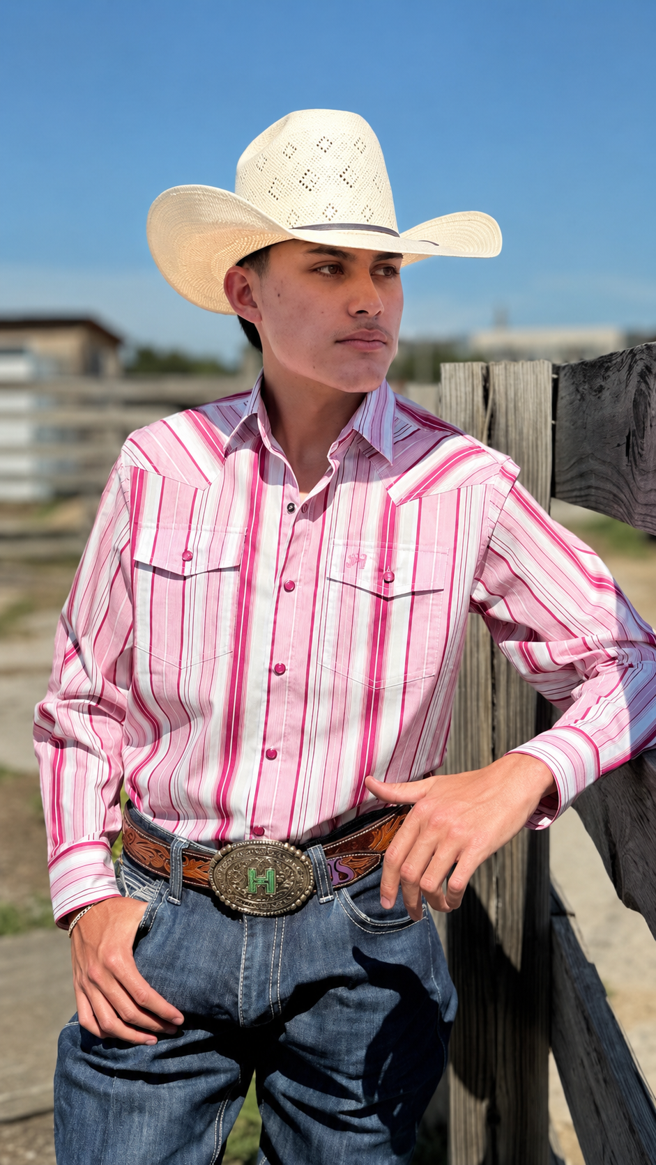 New JH Shirt Retro Collection Pink/White