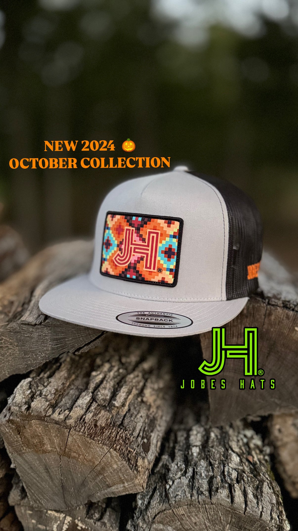 2024 Jobes Hats- Silver/Black Pixel patch - Jobes Hats, LLC