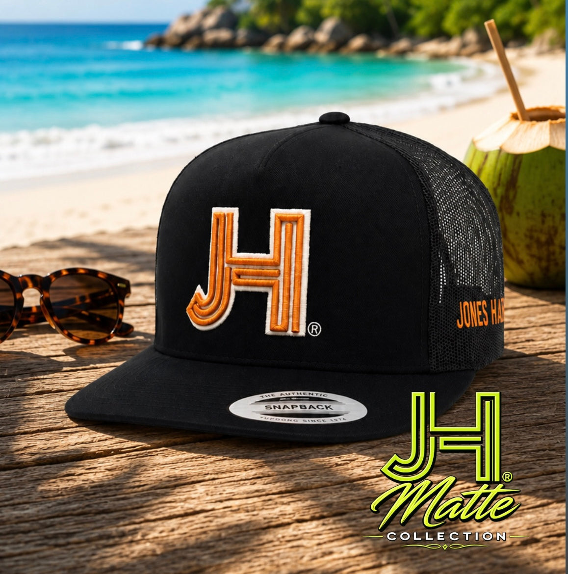 New 2026 Matte Collection- All Black Orange/Cream outline