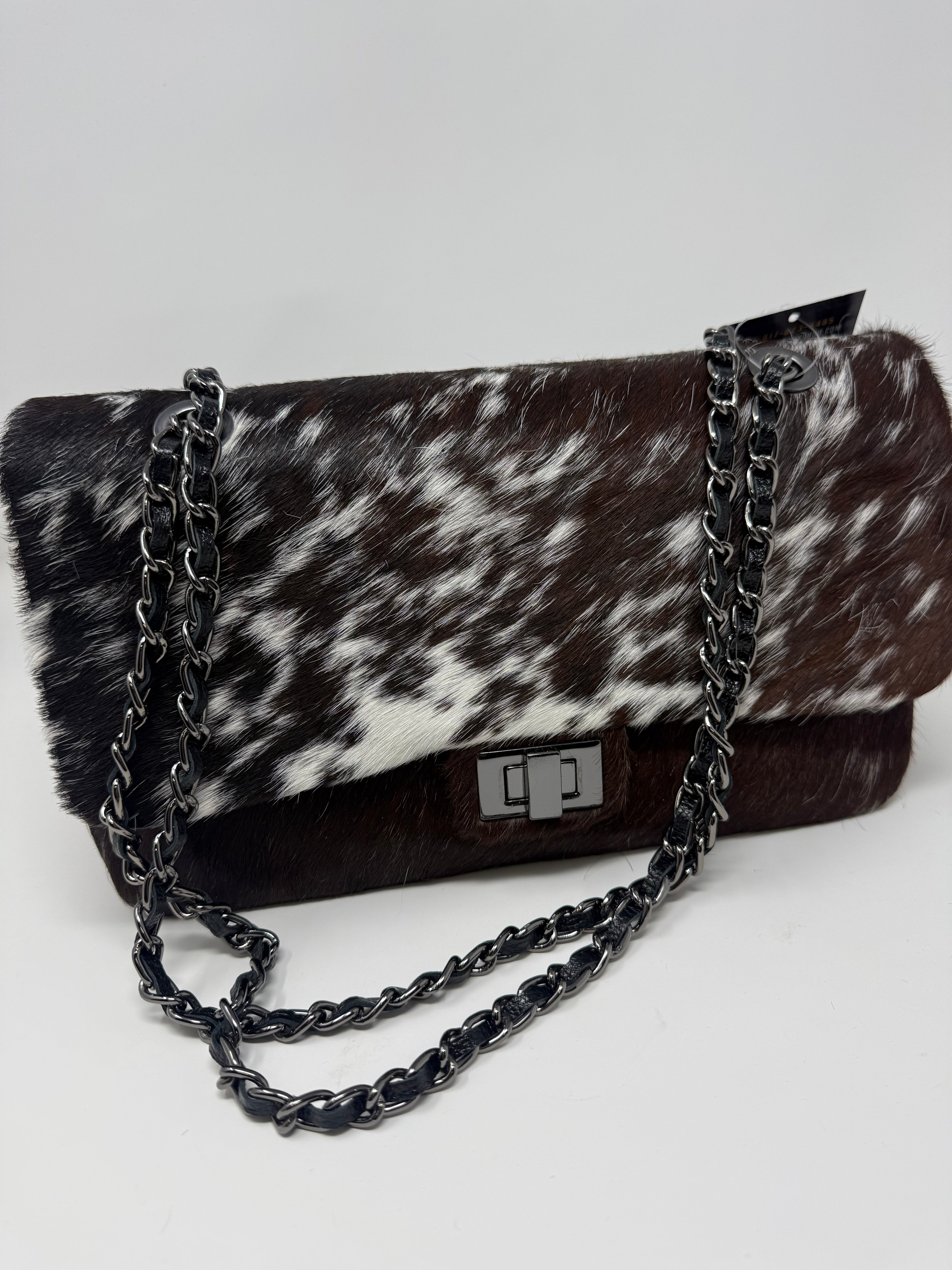 CC flap chain bag purse-Genuine Cowhide #1