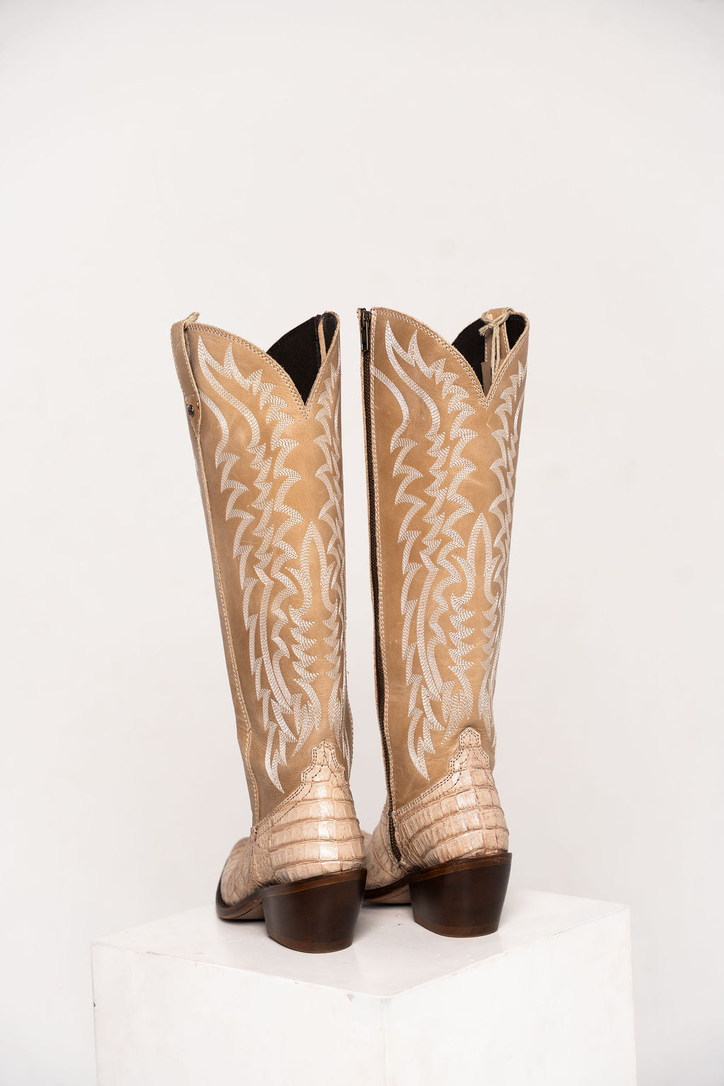 JH Exclusive-Caiman Bone -Womens Boots