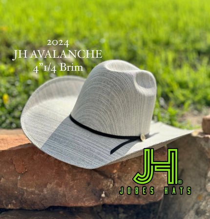 2024 Jobes Hats Straw Hat “AVALANCHE” 4”1/4 Brim (Comes open and flat) - Jobes Hats, LLC