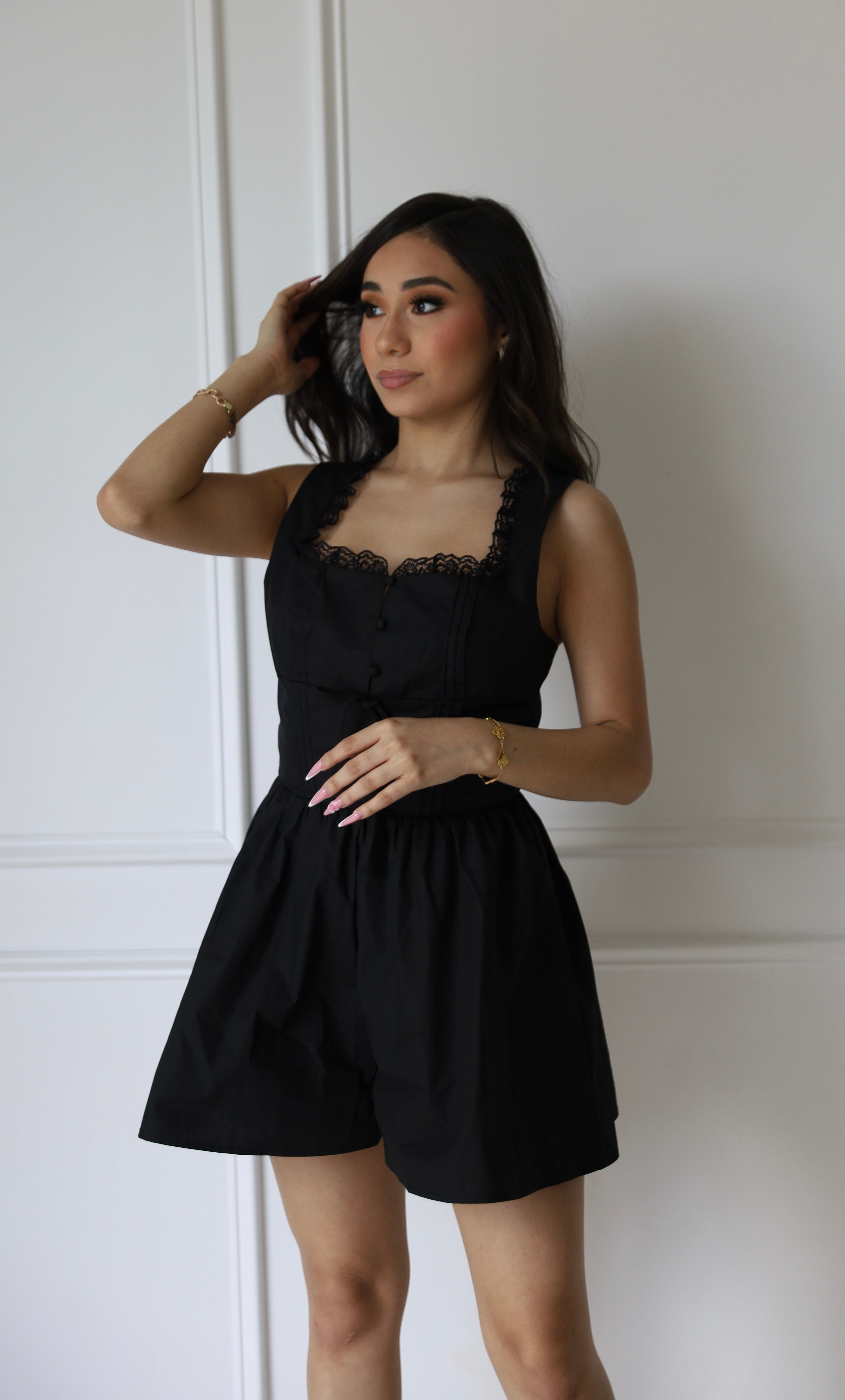 JH Womens Black Bubble Romper Dress  #2829 - Jobes Hats, LLC
