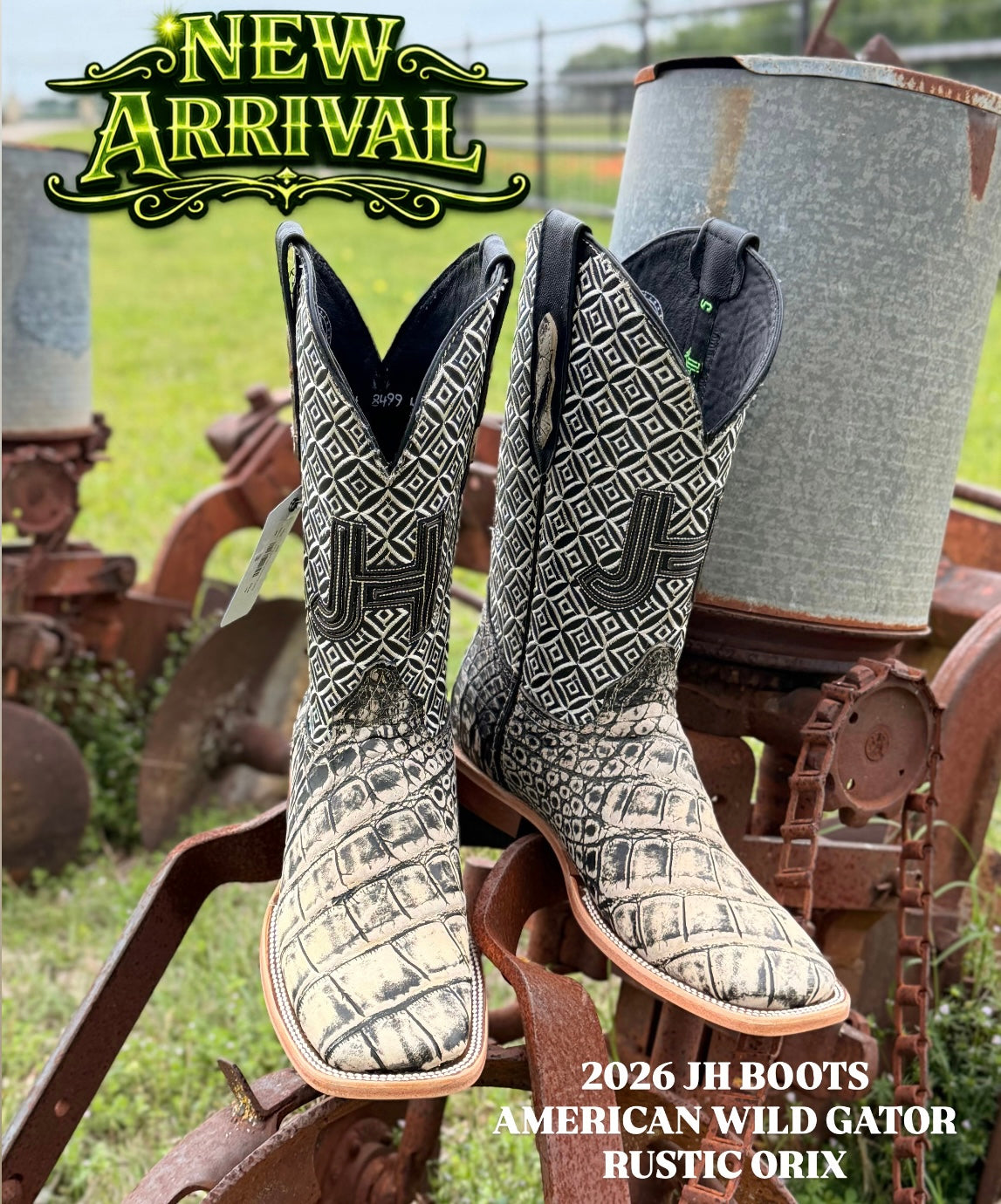 New 2026 JH Boots- American Wild Gator Rustic Orix