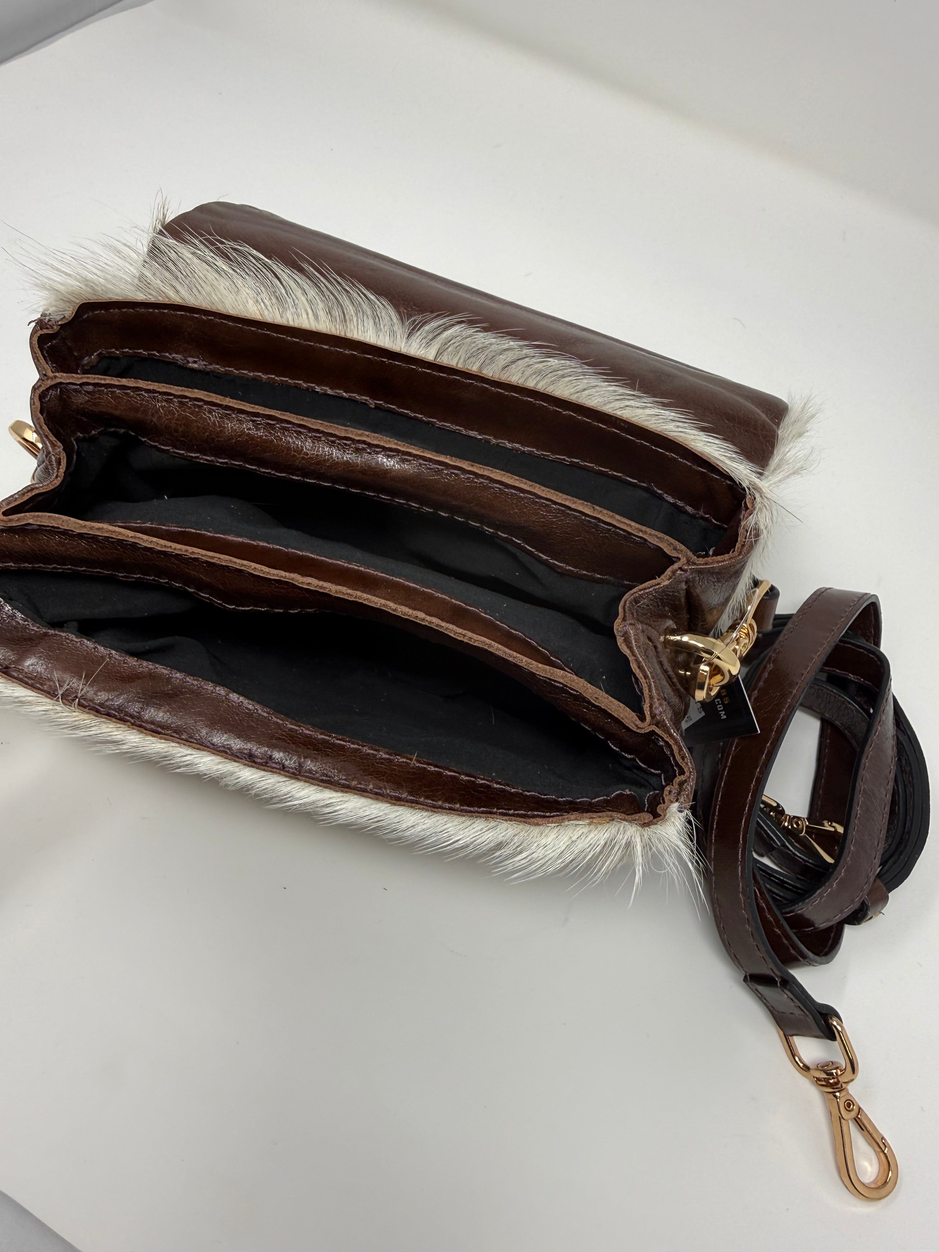 Mini Flap Genuine Cowhide Clutch Purse #4