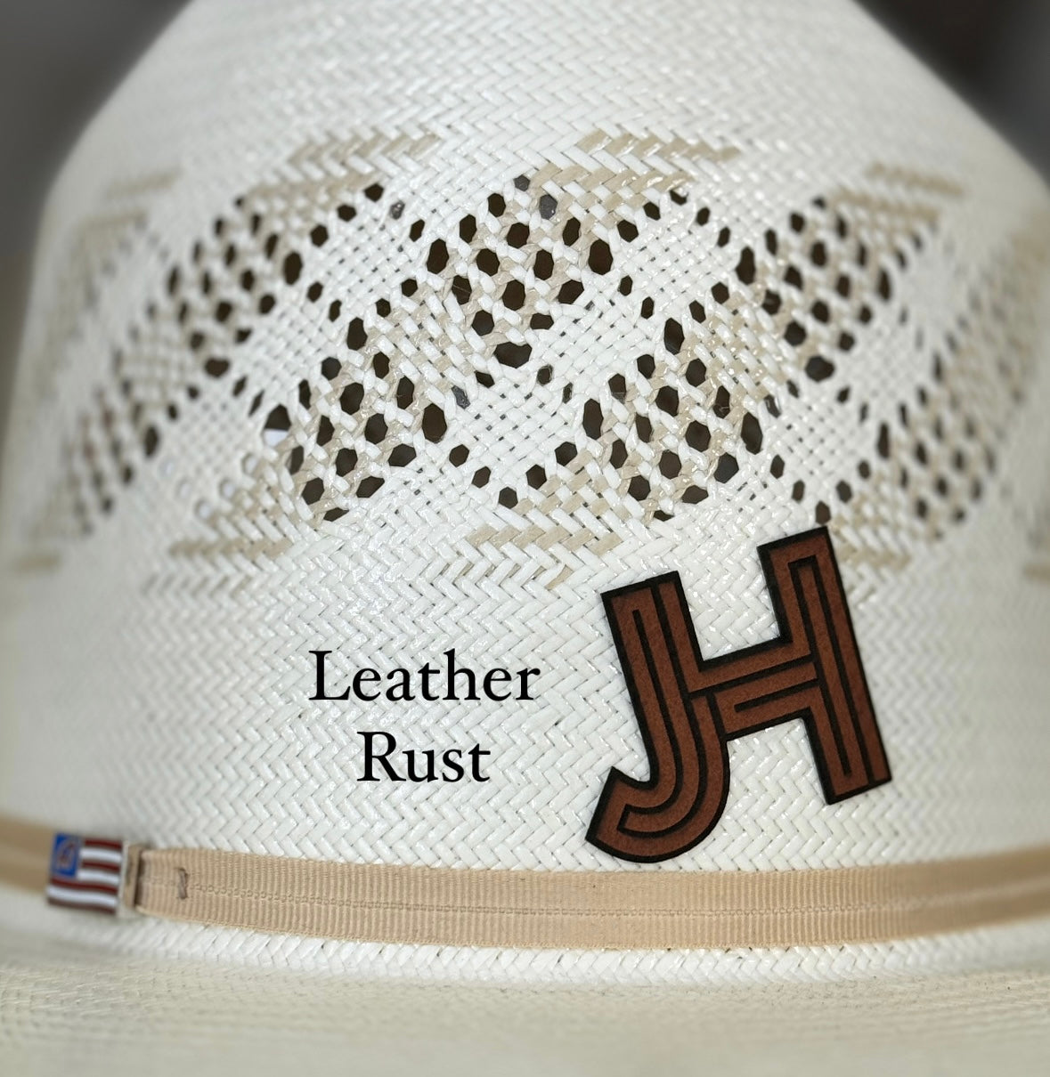 2023 Jobes Hats - patch/sticker - Leather Rust - Jobes Hats, LLC