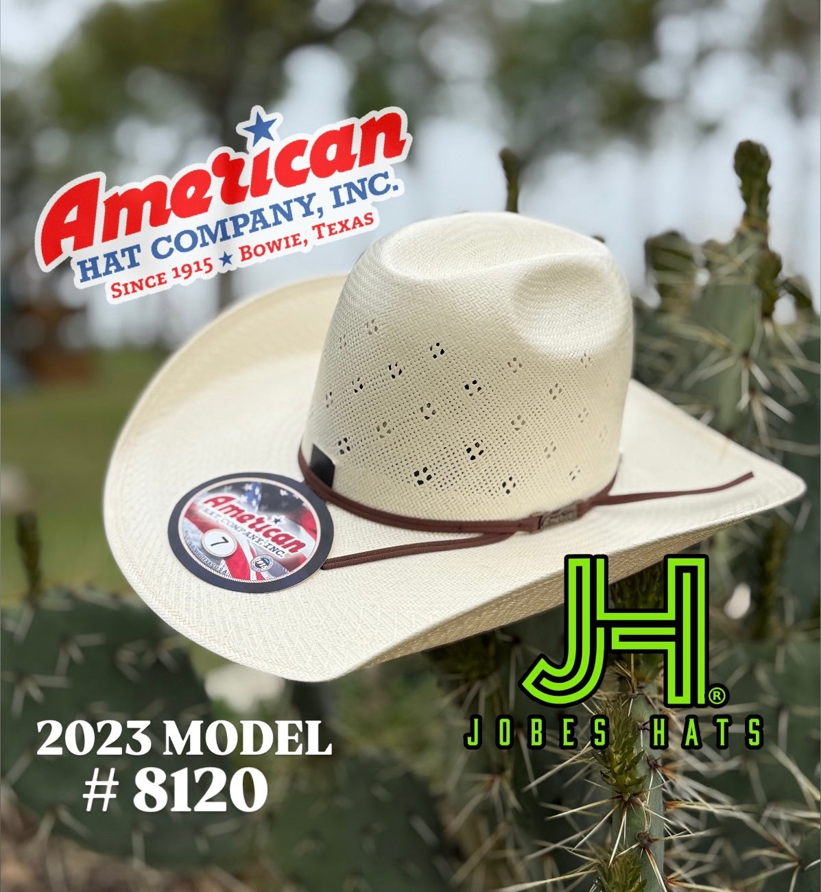 New 2025 American Hat Co #8120 R/O  4” 1/4 brim - Jobes Hats, LLC