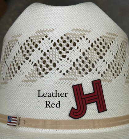 2023 Jobes Hats - patch/sticker - Leather Red - Jobes Hats, LLC