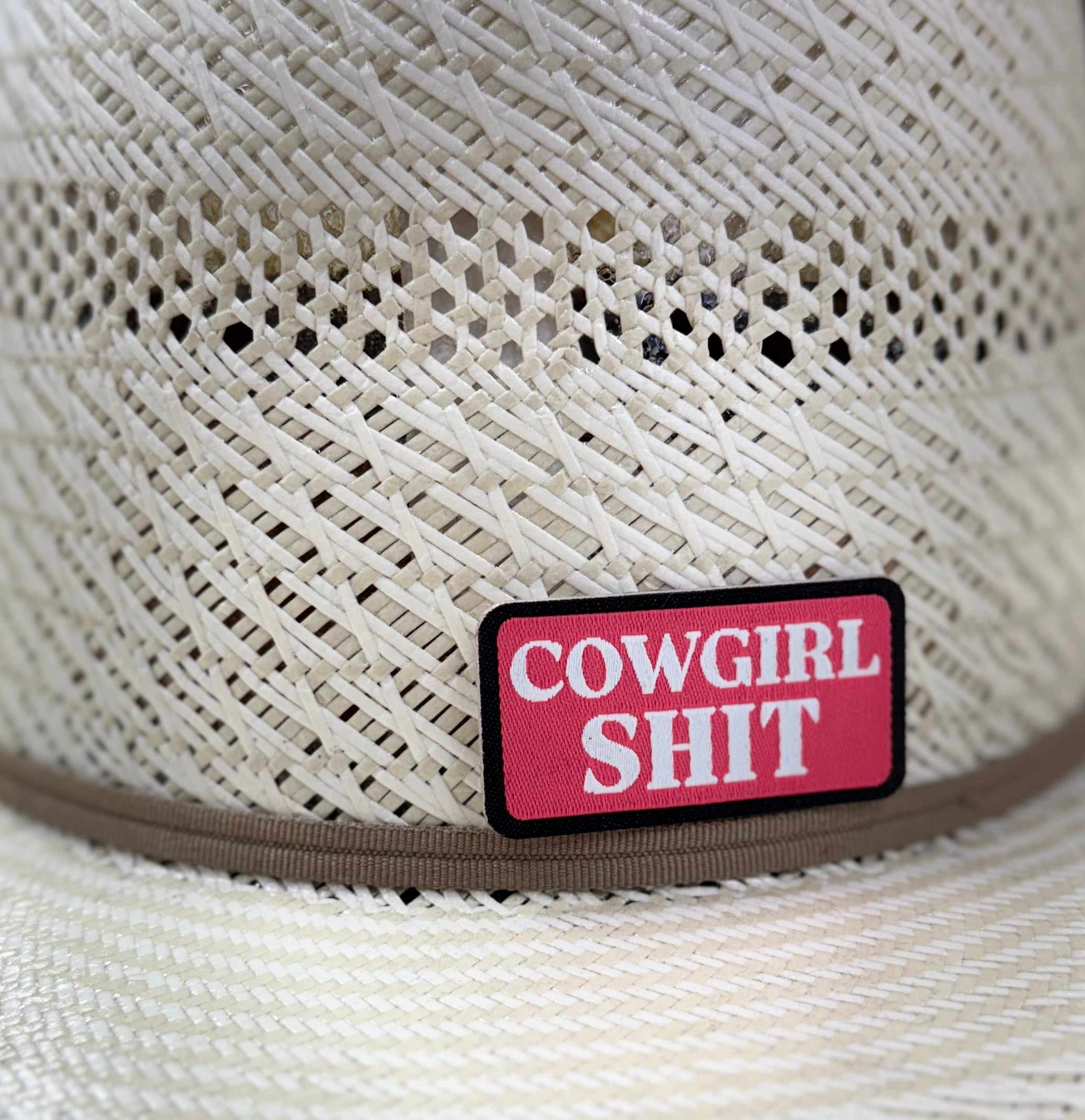 Hot pink cowgirl Sh*t black outline - Jobes Hats, LLC