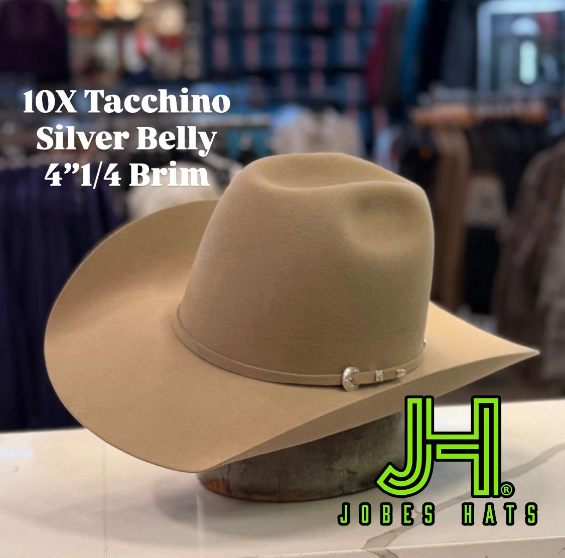 10X Tacchino “Silver Belly” 4”1/4 Brim - Jobes Hats, LLC