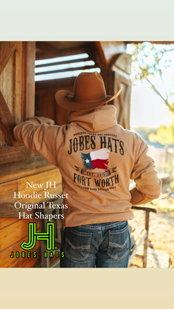 New 2023 JH  Hoodie Russet Original Texas Hat Shapers - Jobes Hats