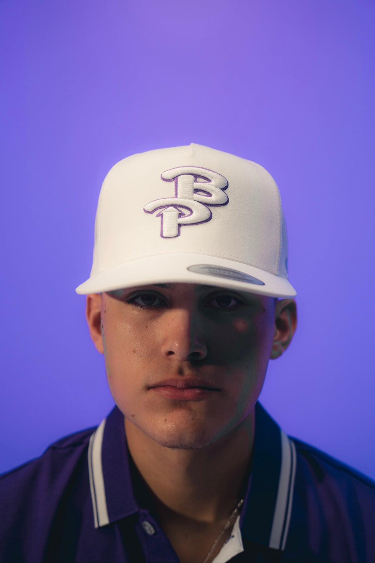 BAJO PERFIL WHITE/PURPLE CAP - Jobes Hats, LLC