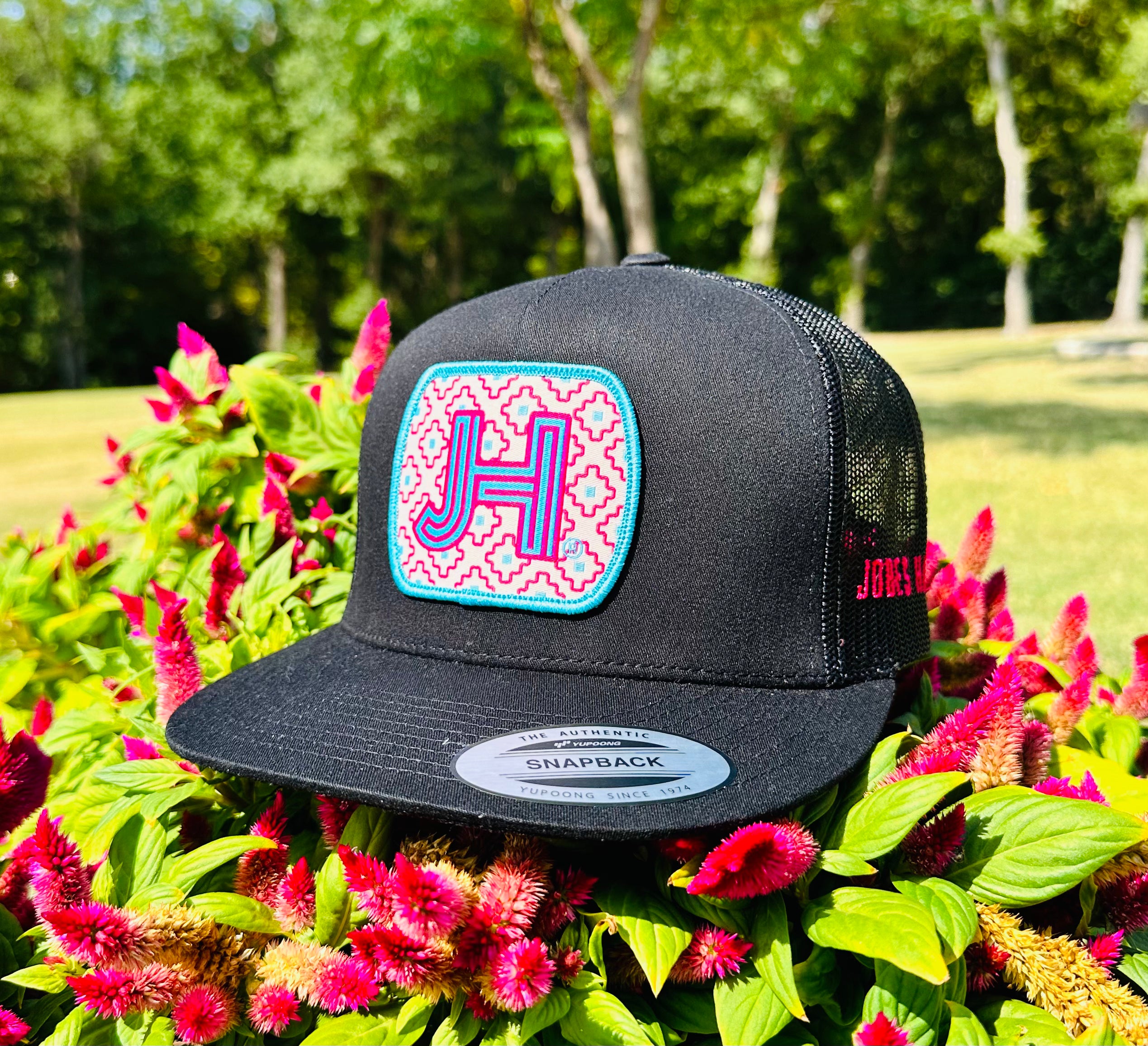 2023 August Collection Jobes Cap-  All Black Capri patch - Jobes Hats