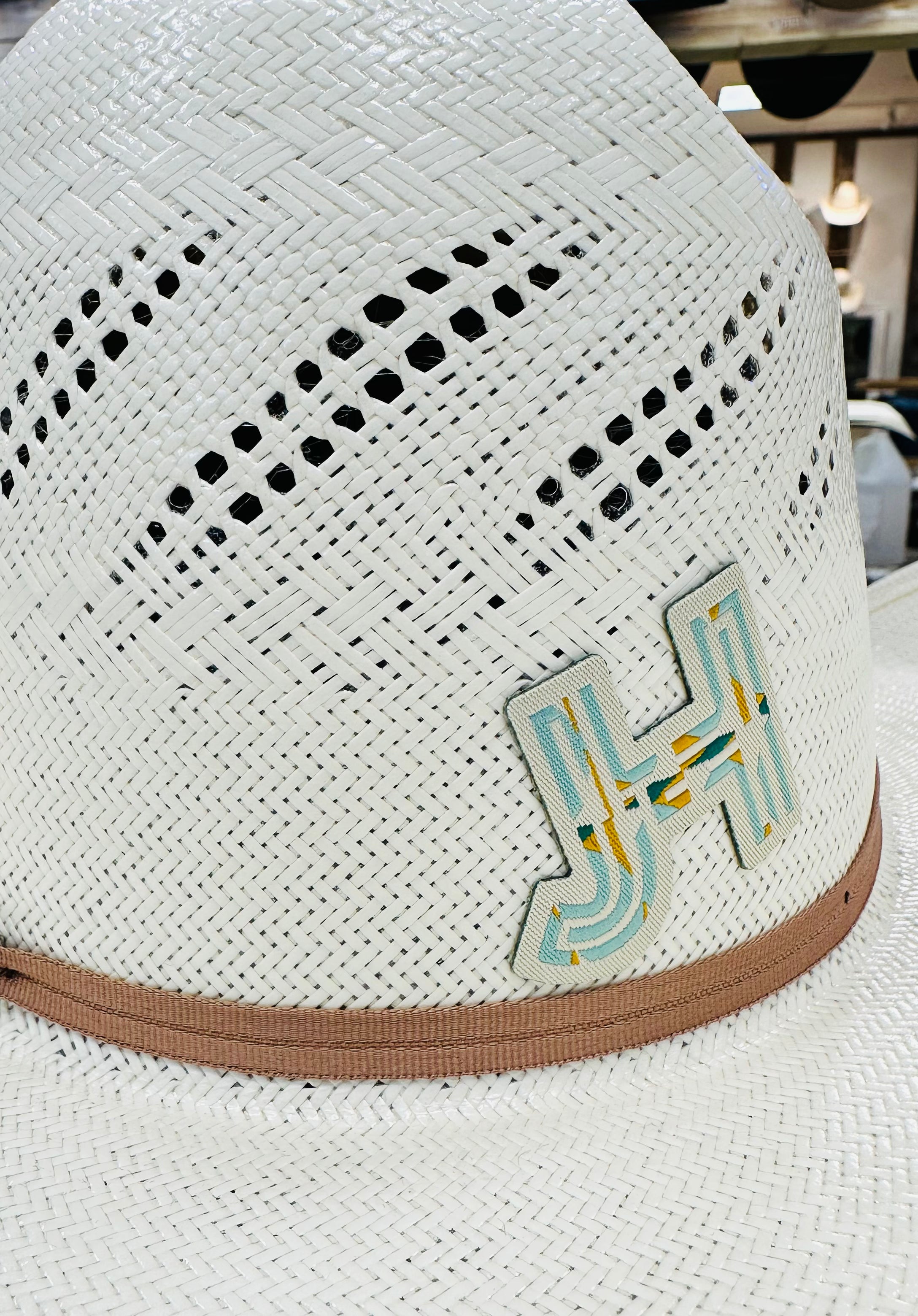 2023 Jobes Hats - patch/sticker - Aztec Turquoise/Beige - Jobes Hats