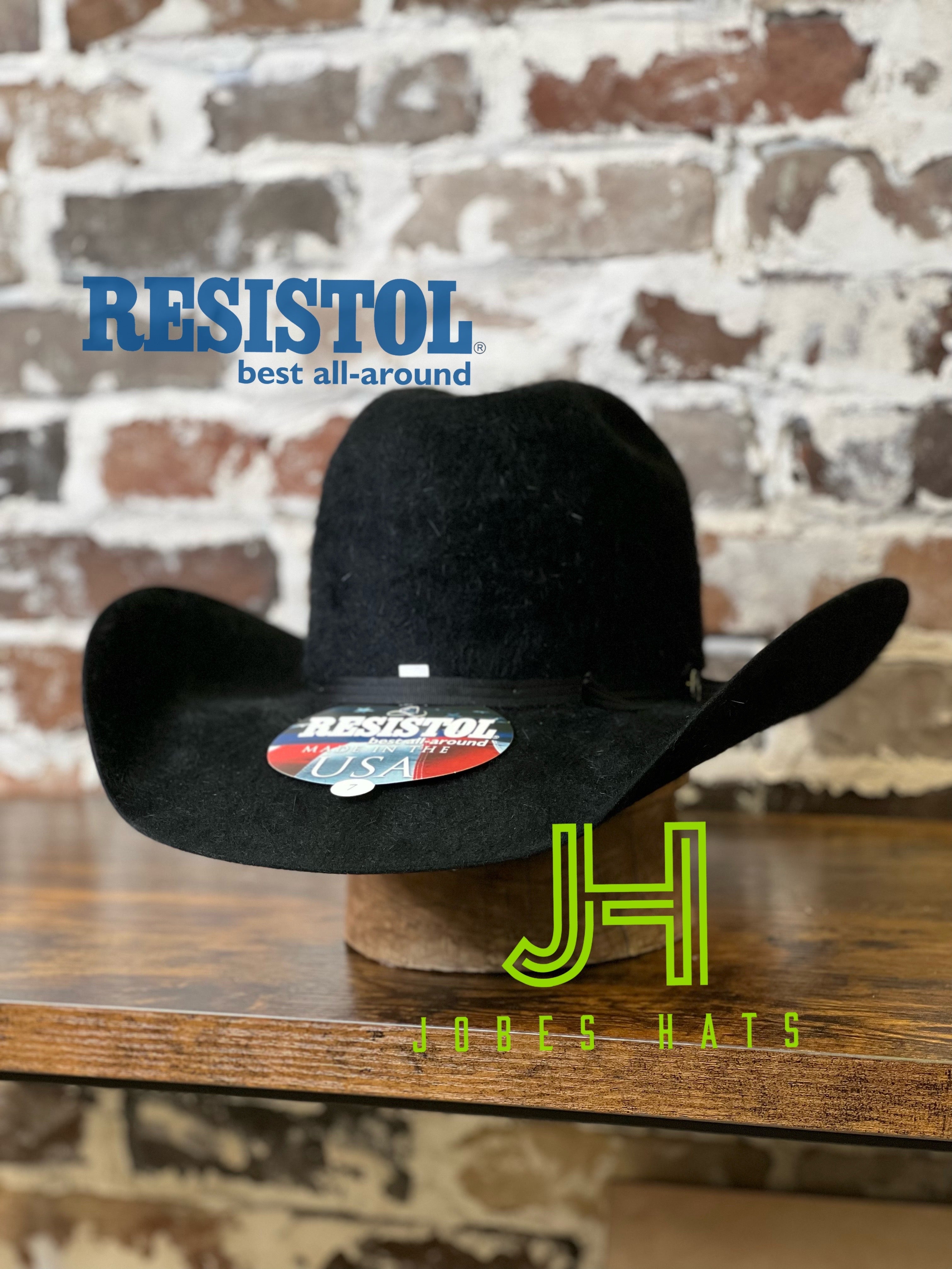 Resistol 8X Kodiak Grizzly 71 Black 4”1/2 Brim - Jobes Hats