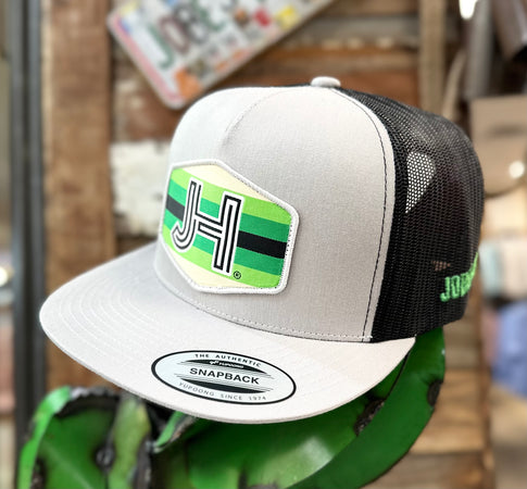 2023 Jobes Cap- Silver/Black Green patch - Jobes Hats