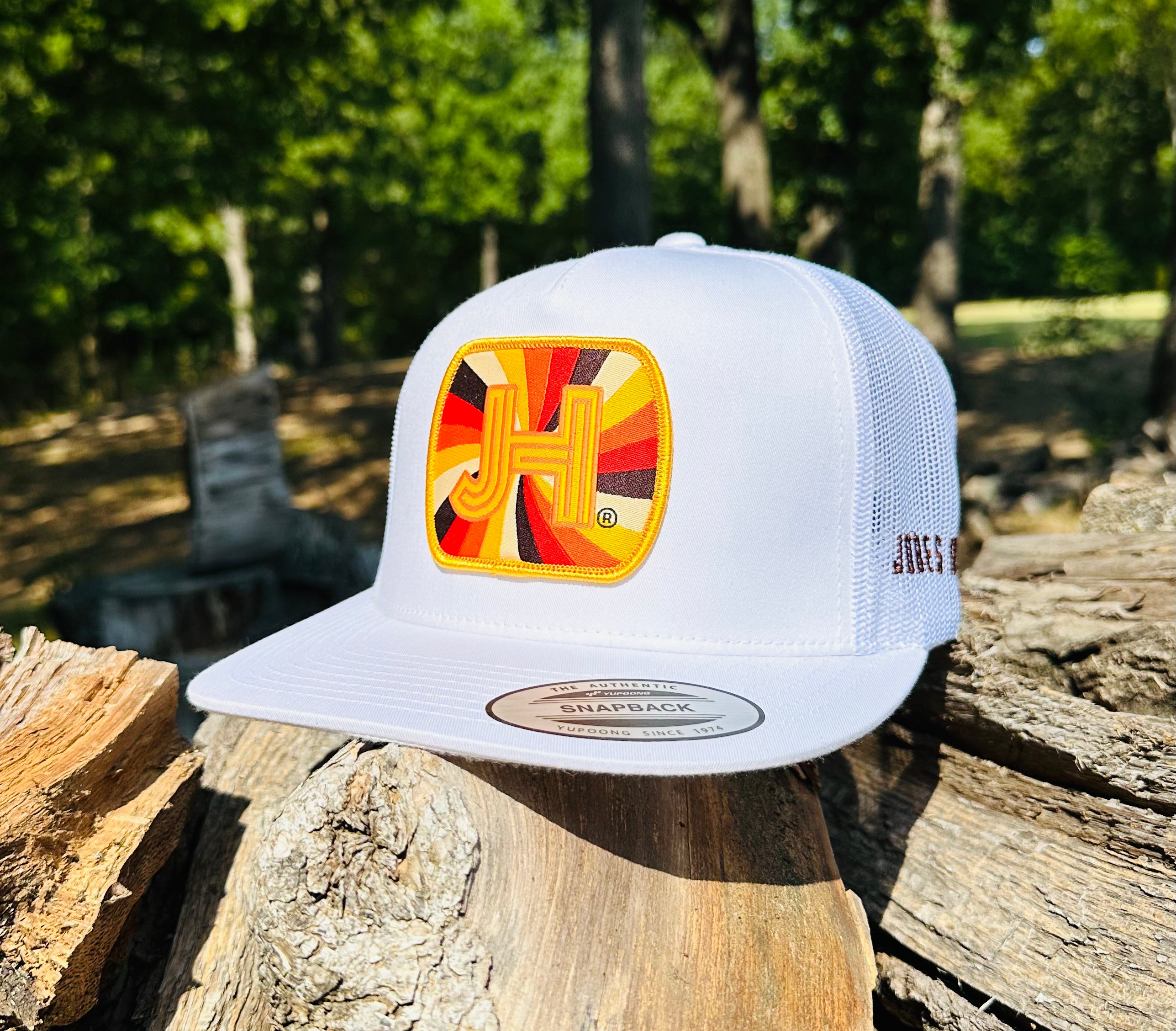 2023 August Collection Jobes Cap- All White Windmill patch - Jobes Hats