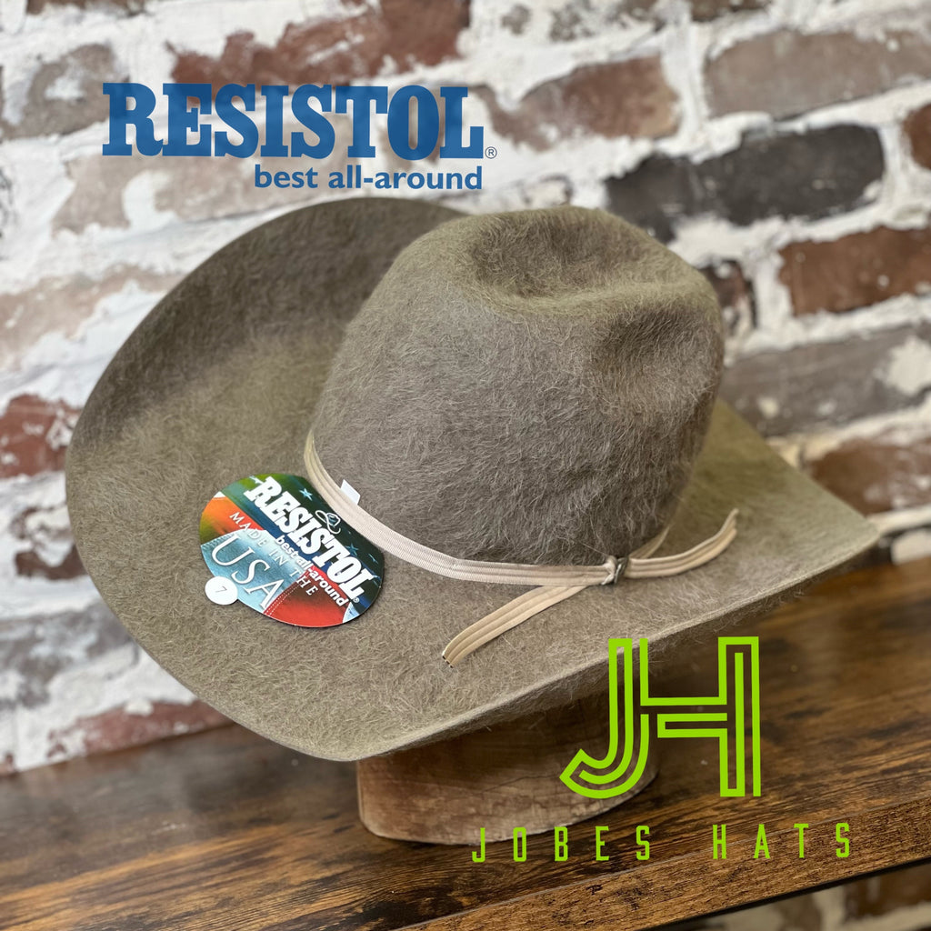 Chapeau Cowboy Resistol Tycoon 7 1/4 Long Ovale – Gris Granit 4x Castor, USA
