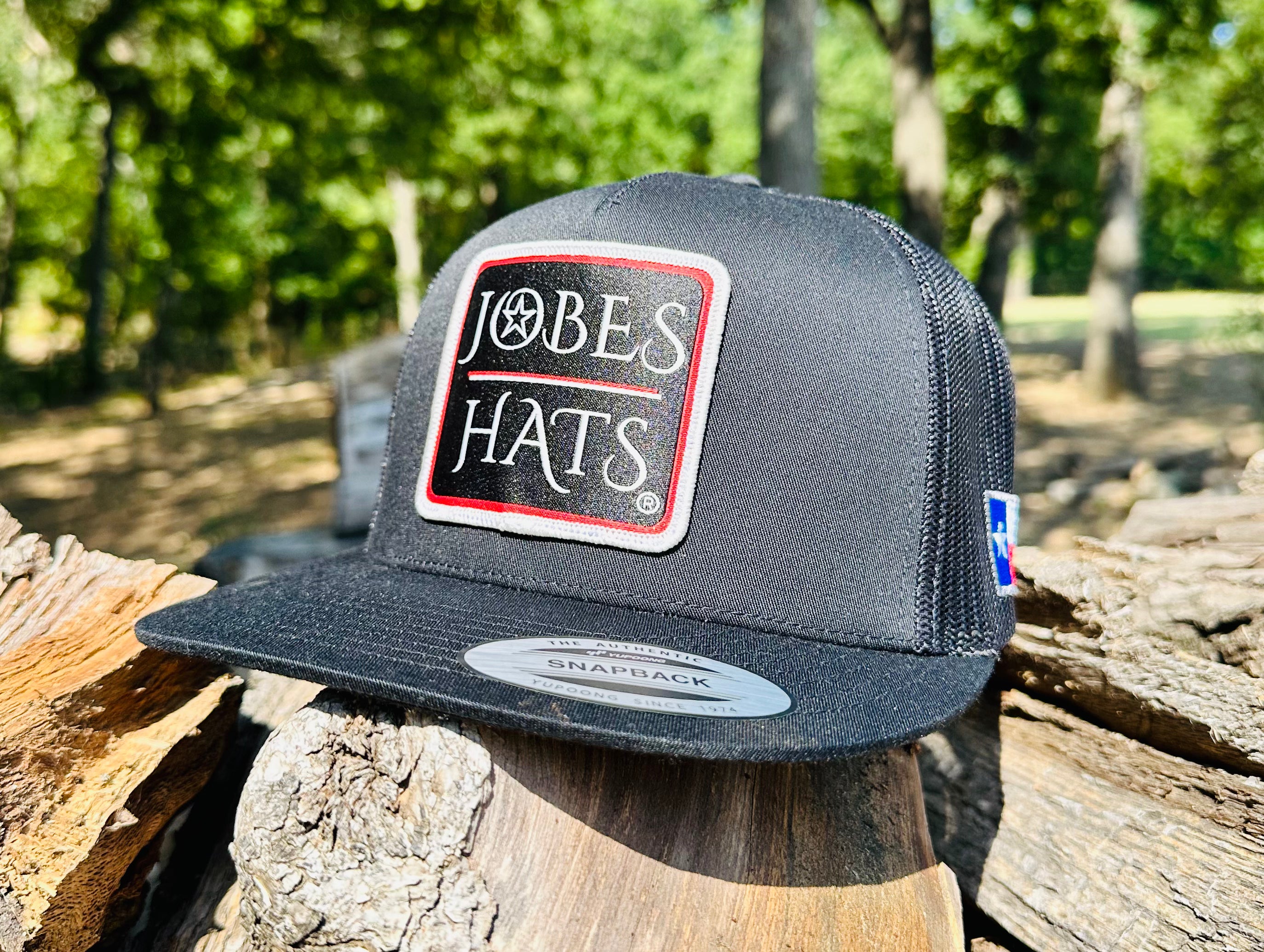 2023 August Collection Jobes Cap- All Black JH Star  patch - Jobes Hats