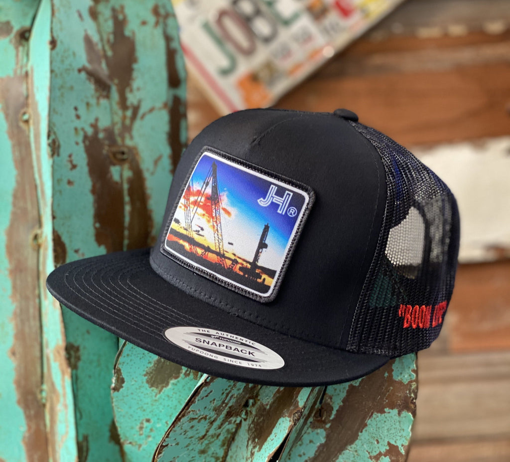 2020 Boom Life Trucker - All Black Boom Life patch - Jobes Hats