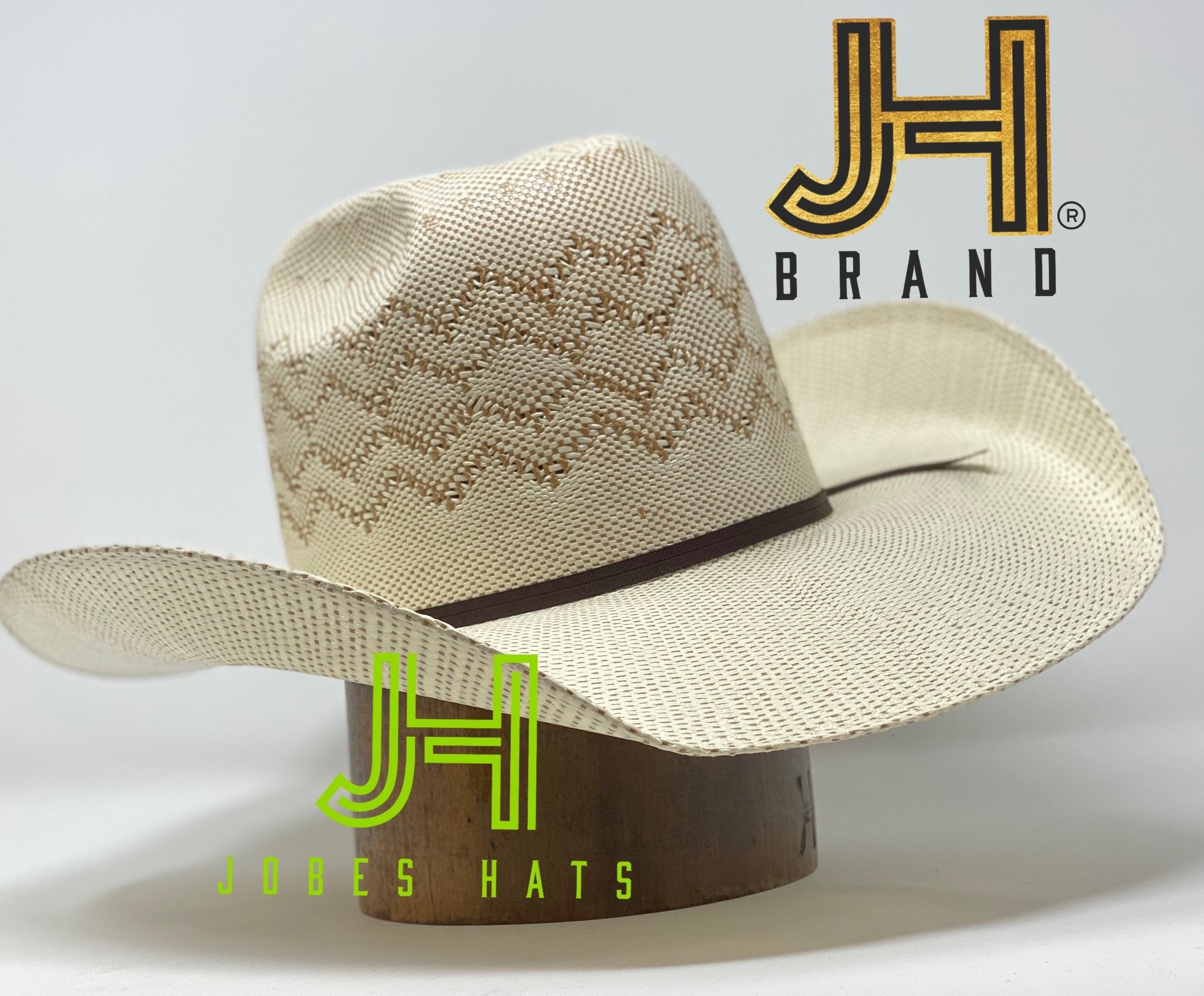 2020 Jobes Hats Straw Hat “Bacon” Bangora 4”1/4 brim - Jobes Hats
