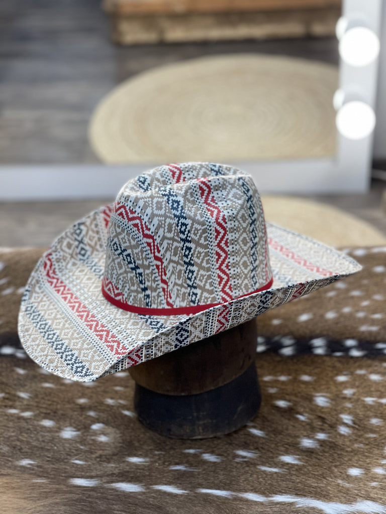 2020 Jobes Hats Straw Hat “The Aztec” 4”1/4 brim-JH Brand-Jobes Hats