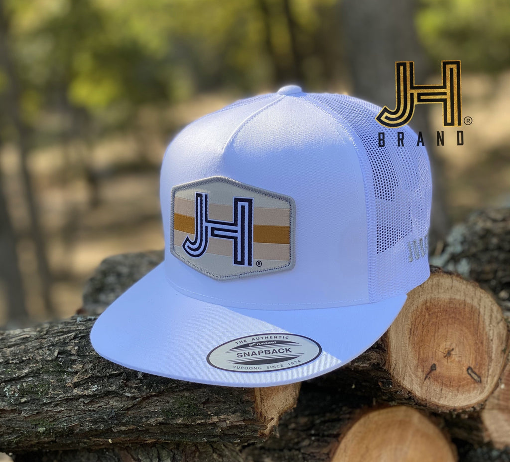 2020 Jobes Hats Trucker - All White Caramelo JH Patch (Limited Edition) - Jobes Hats