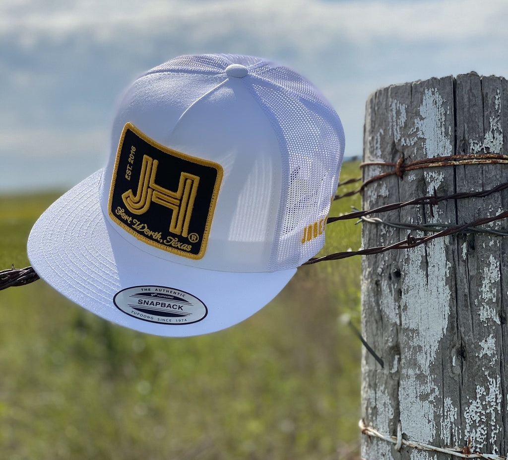 2020 Jobes Hats Trucker - All White Gold patch (Limited Edition) - Jobes Hats