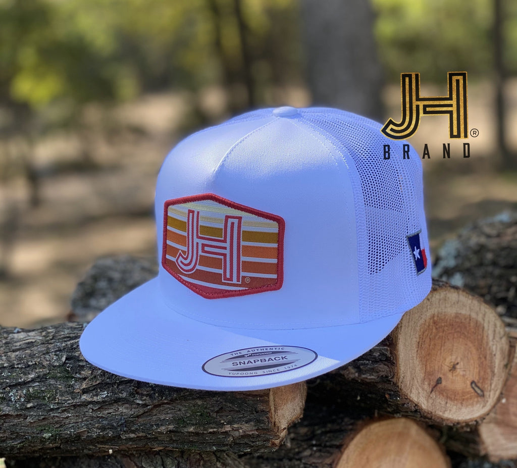 2020 Jobes Hats Trucker - All White Sunset JH patch - Jobes Hats
