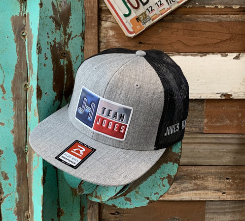 2020 Jobes Hats Trucker - Chrome Team Jobes Heather Gray/Black Mesh - Jobes Hats