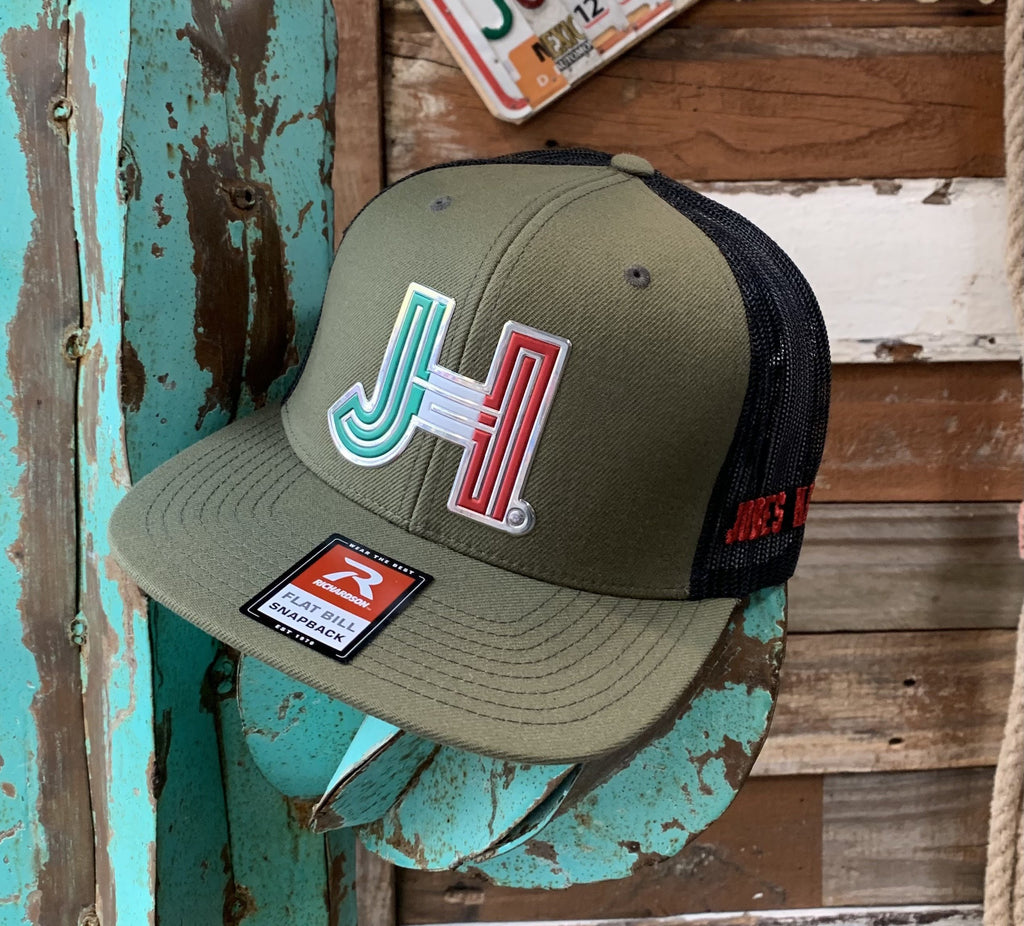 2020 Jobes Hats Trucker - Olive/Black Mesh Chrome Mexico JH - Jobes Hats