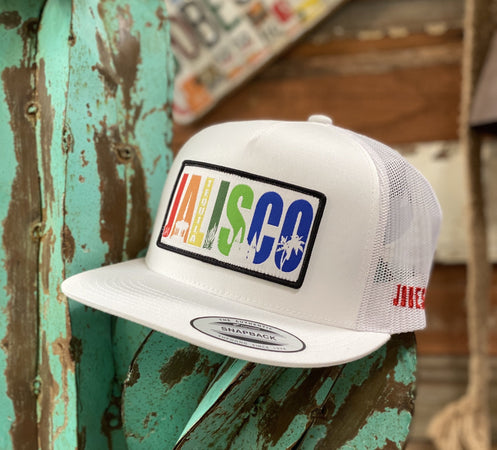 2020 Jobes Hats Trucker - All White Jalisco patch (Limited Edition) - Jobes Hats