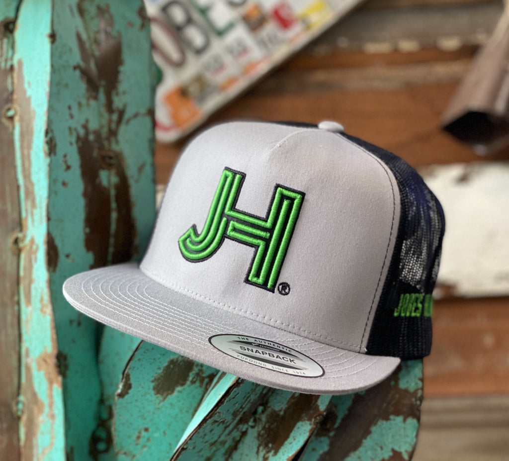 2020 Jobes Hats Trucker - Silver/Black 3D Neon Green JH - Jobes Hats