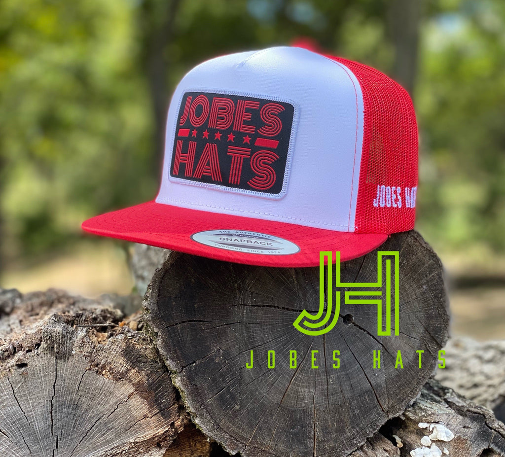 2021 Jobes Cap- White/Red 5 Red Stars patch-Jobe's Hats-Jobes Hats