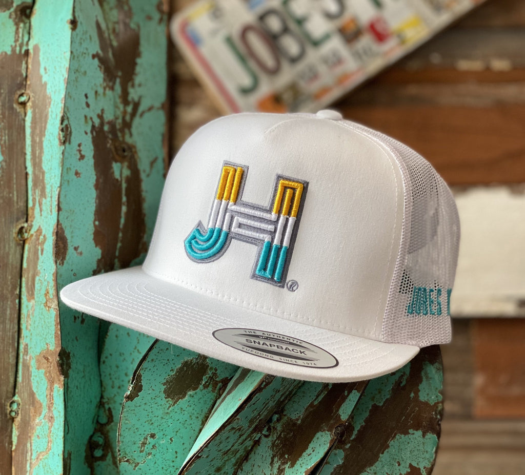 2021 Jobes Hats Trucker - All White Cap/ Tricolor Spring JH-Jobes Hats-Jobes Hats