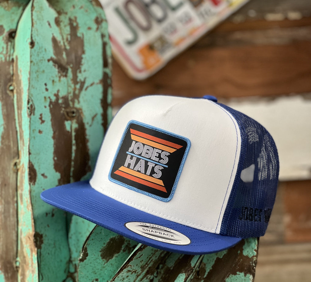 2021 Jobes Hats Trucker -Royal blue/white retro patch (Limited)-Jobe's Hats-Jobes Hats