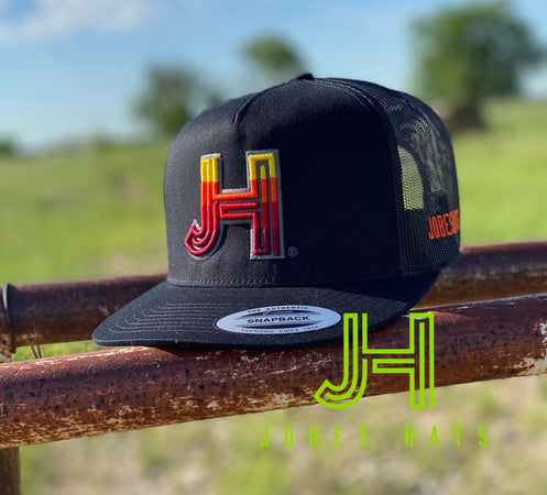 2021 Jobes Trucker- All Black JH Desert Cap-Jobe's Hats-Jobes Hats