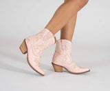 Dingo- Primrose- Pink/White/Silver - Womens Boots