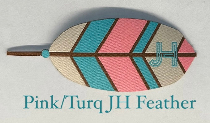 Jobes Hats - Patch/sticker Pink/Turq feather - Jobes Hats