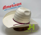 American Hat 🇺🇸  #7410 Burgundy R/O  4” 1/4 brim