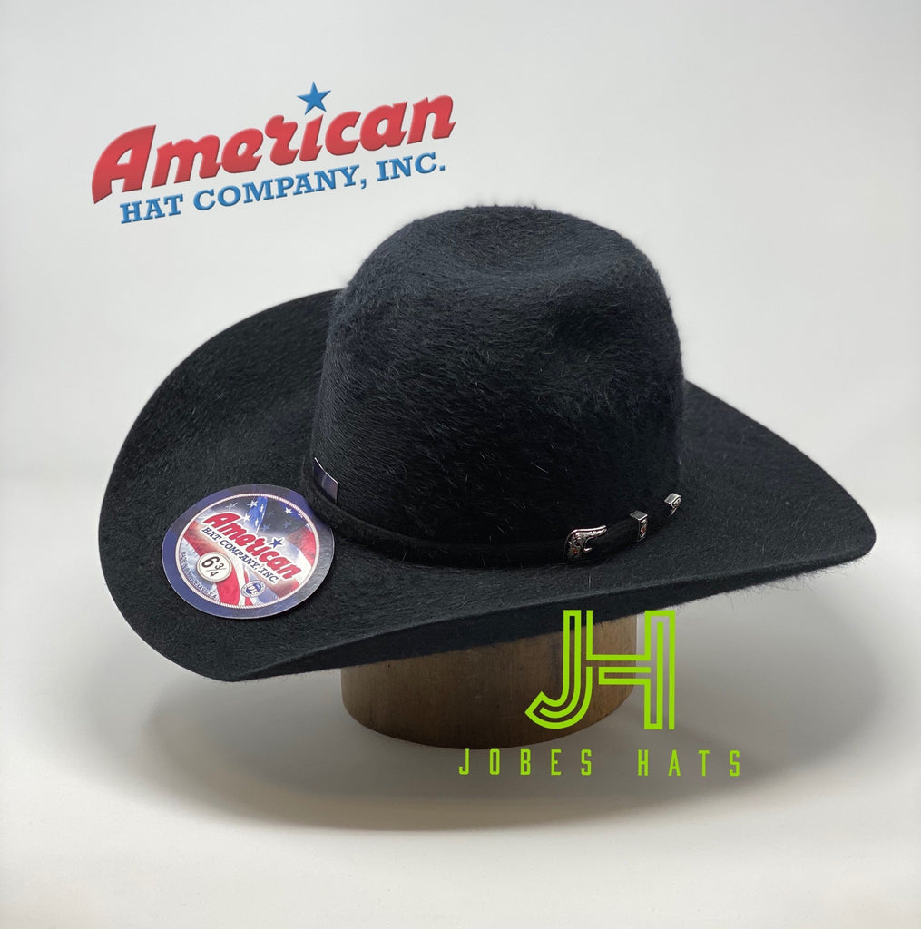 American Hat Co Felt Grizzly 20X Black 4 1/2 brim - Jobes Hats