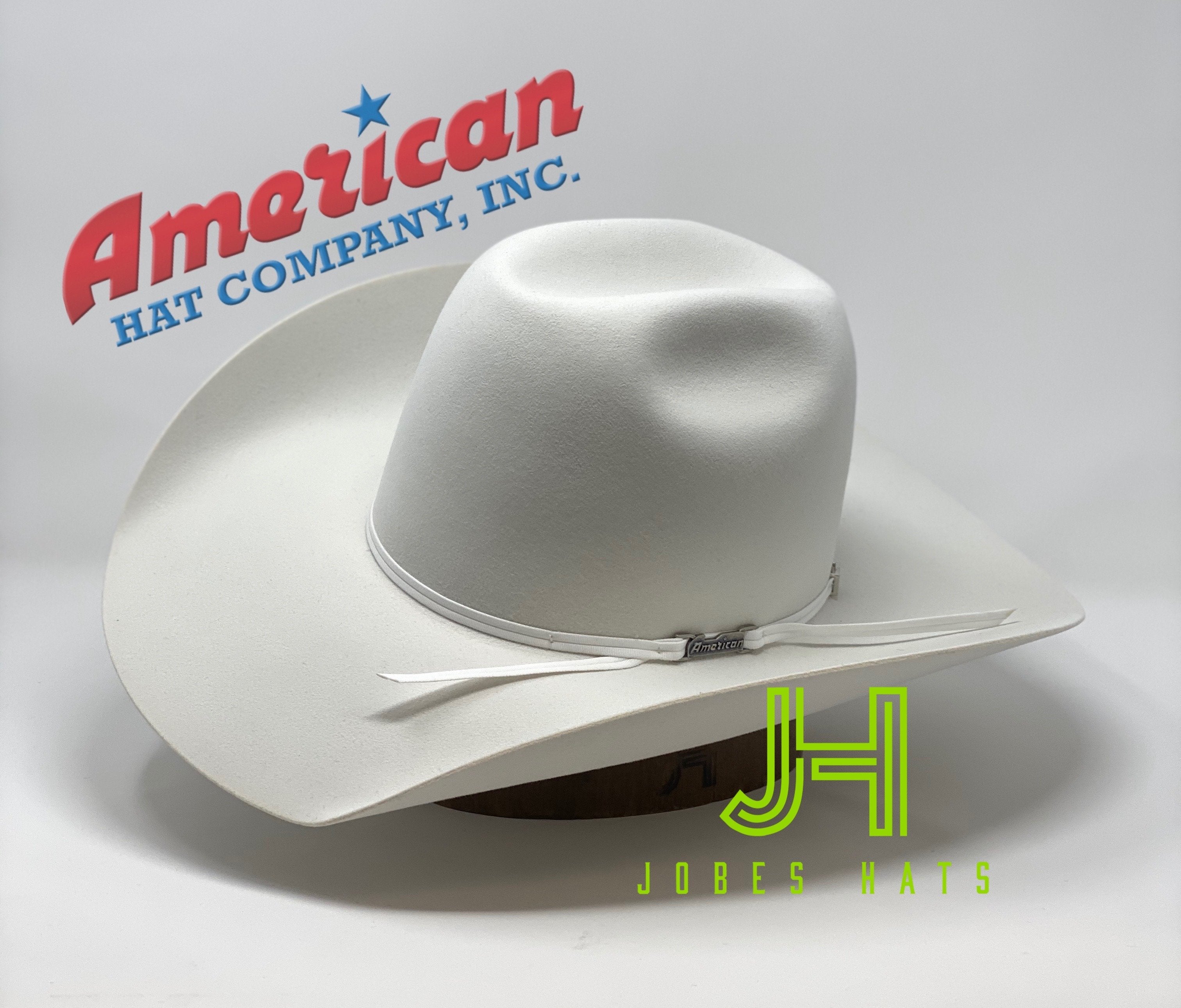 American Hat Co Felt 6X White 4 1/4 Brim 2 Cord band